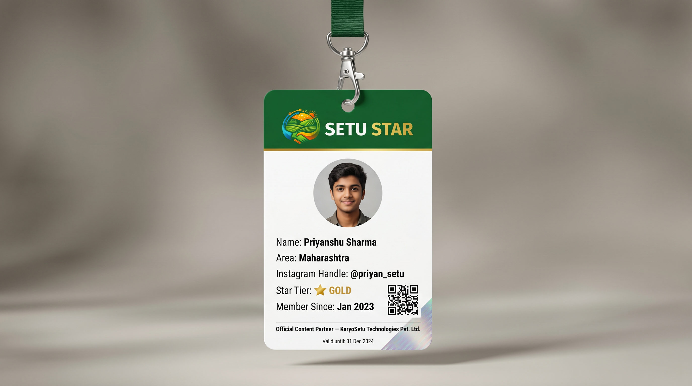 Setu Star ID card